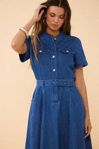Chambray Safari Dress