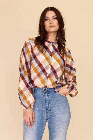 Checkered Love - Bell Sleeve Shirt