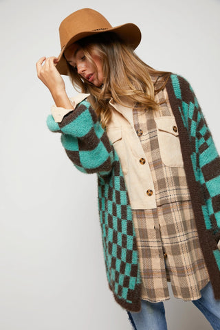 Chequered Cardi