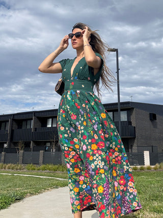 Clarise Dress in Cascading Bloom