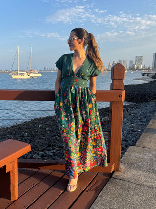 Clarise Dress in Cascading Bloom
