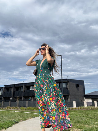 Clarise Dress in Cascading Bloom