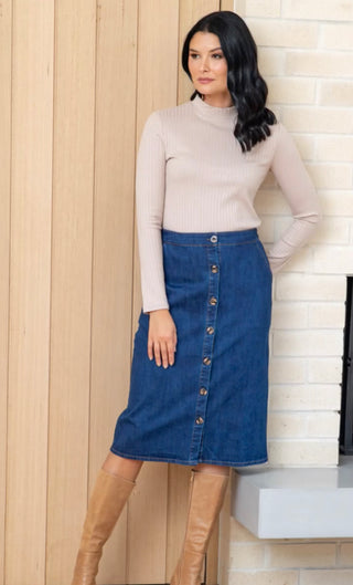 Denim Pocket Skirt