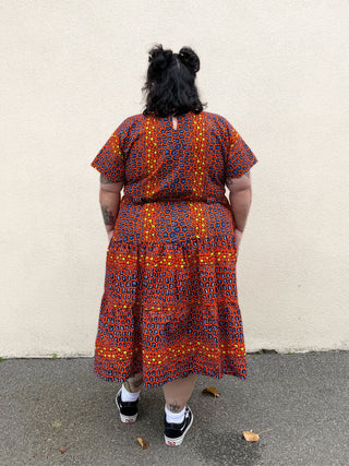 Ember Glow Tiered Dress