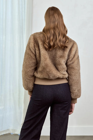 Faux Fur Bomber Jacket