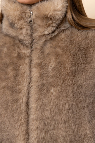 Faux Fur Bomber Jacket