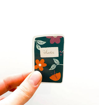 Floral Chocolate Sticker