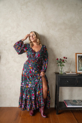 Fortune Teller Maxi Dress – Midnight Floral