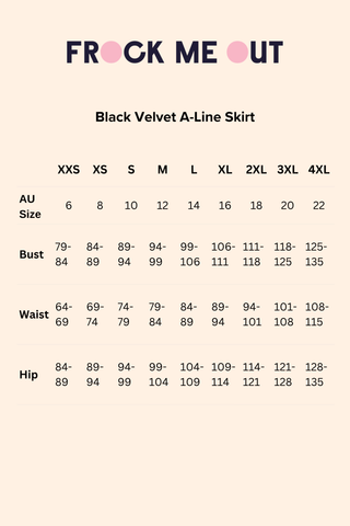 Black Velvet A-line Skirt