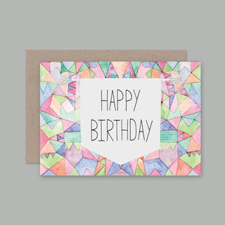 Happy Birthday - Geometric card