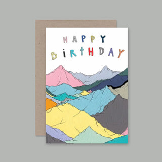 Happy Birthday - Mountains card