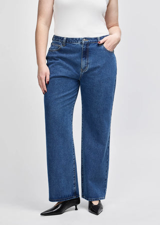 Henri High Waisted Straight Leg Jean - Indigo