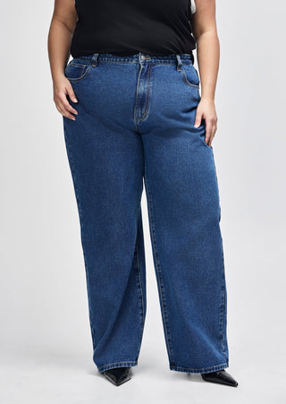 Henri High Waisted Straight Leg Jean - Indigo