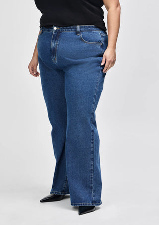 Henri High Waisted Straight Leg Jean - Indigo