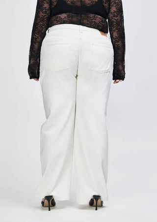 Henri High Waisted Straight Leg Jean - White
