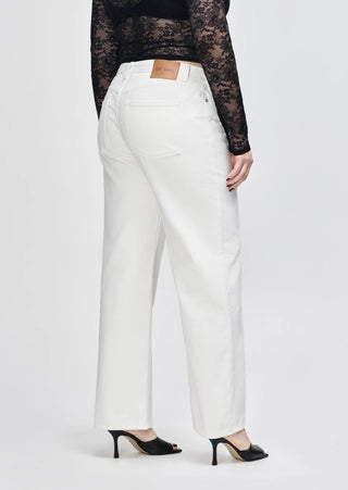 Henri High Waisted Straight Leg Jean - White