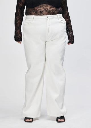 Henri High Waisted Straight Leg Jean - White
