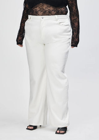 Henri High Waisted Straight Leg Jean - White