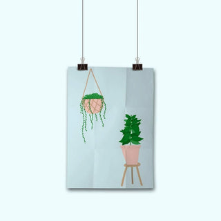 Houseplant Art Print: A4