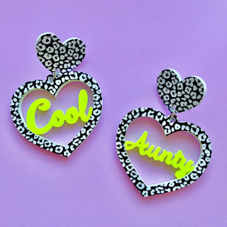 Cool Aunty Heart Earrings