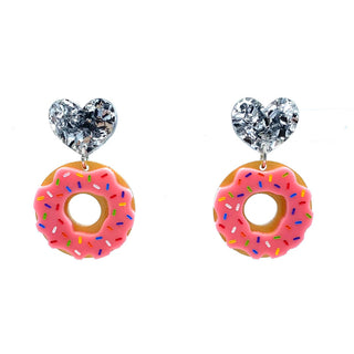 Baby Donut Earrings - Strawberry