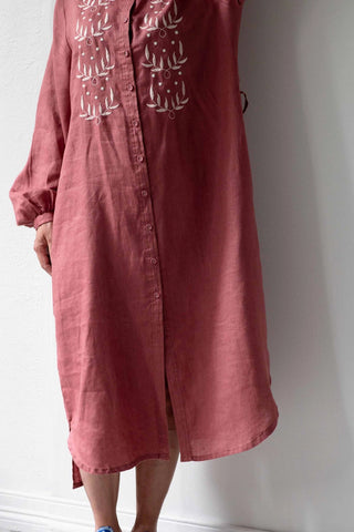 Ivy Dress Rosewood - French Linen