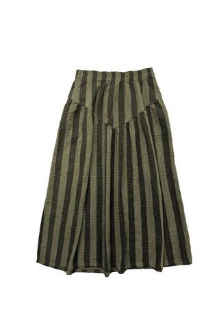 Jessie Skirt in Mud + Black Stripe