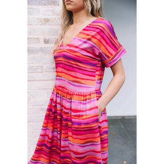 Kayleigh Dress in Sunset Tide