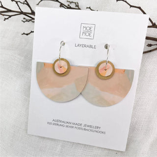 Kiasmin Sunset Layered Classic Bell Hoop