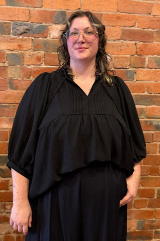 Kimberly Flowy Blouse - Black