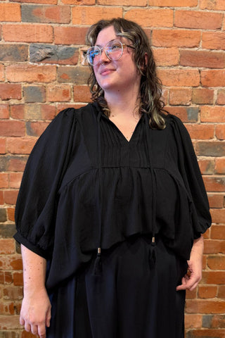 Kimberly Flowy Blouse - Black