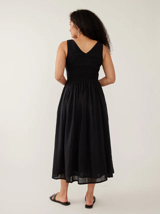 Lily V-Neck Sleeveless Dress - Black