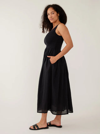 Lily V-Neck Sleeveless Dress - Black