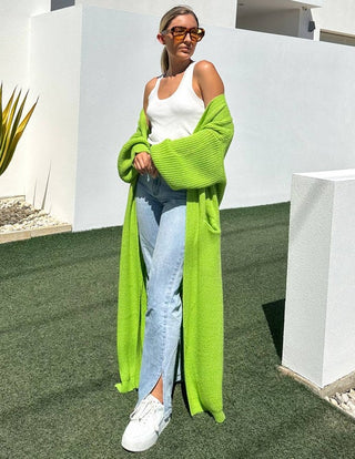 Lime Duster Cardigan