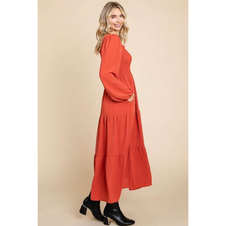 Luca Square Neck Smock Dress