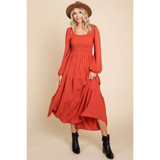 Luca Square Neck Smock Dress