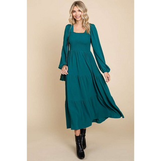 Luca Square Neck Smock Dress