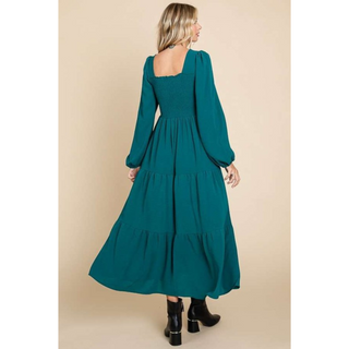 Luca Square Neck Smock Dress