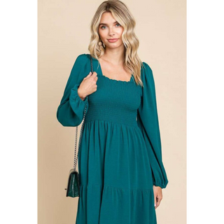 Luca Square Neck Smock Dress