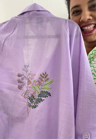 Mahalia Dress with Embroidered Botánica