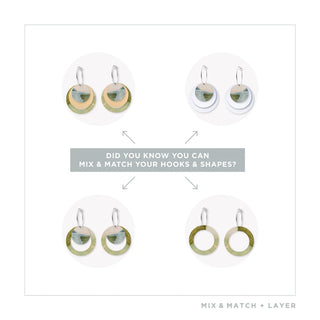 Kiasmin Aura Three Circle Hoop Earrings