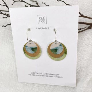 Kiasmin Aura Three Circle Hoop Earrings
