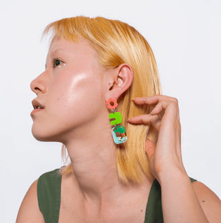 Moments in the Middle Earrings - Green