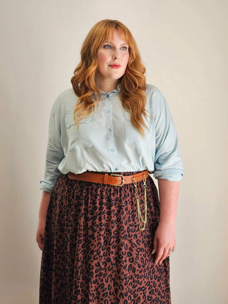 Mooku Mesh Skirt in Leopard Print
