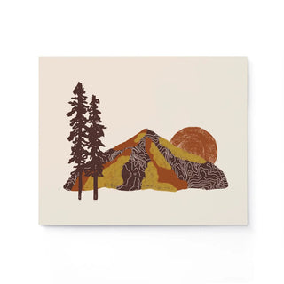 Mountain Topo Print (8x10)