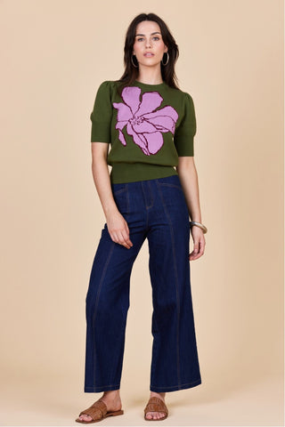 Olive Magnolia Knit Jumper