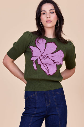 Olive Magnolia Knit Jumper