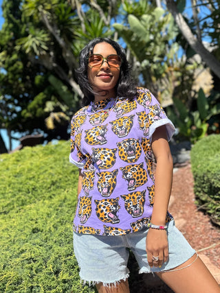 Oversized Tee - Cheetah Head