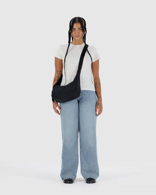 Medium Nylon Crescent Bag - Painted Wildflower