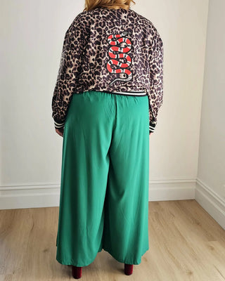 Palazzo Wide Leg Pants in Kelly Green